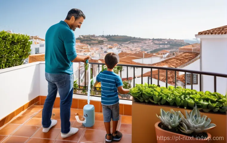 물 관리의 비전과 미래 방향 - **Prompt:** A futuristic, bright control room within a modern Portuguese city, showcasing advanced w...