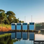 Home 23 통합 수자원 관리의 정책 제안 - A modern water resource monitoring station equipped with multiple smart sensors and remote data tran...